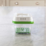  FreshWorks Produce Saver Food Storage Container, Small Square, 2.5 Cup