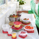 Easy Find Lids Food Storage and Organization Containers, Set of 20 (40 Pieces Total)