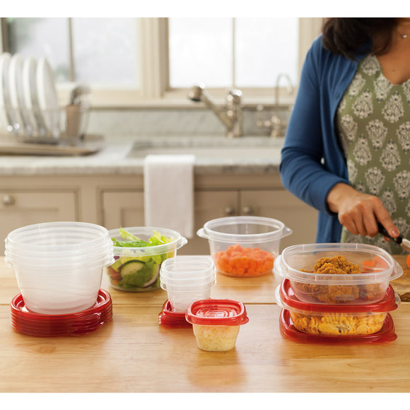 TakeAlongs Food Storage Containers, 40 Piece Set, Ruby Red